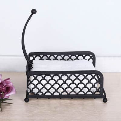 TOOFLEE Napkin Holder with a Pivoted Arm Hold - Elegant, Stylish - Black