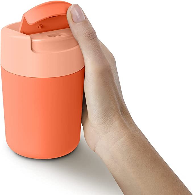 Joseph Joseph Sipp™ Travel Coffee Mug with Flip-top Cap - 340 ml (12 fl. oz) - Coral
