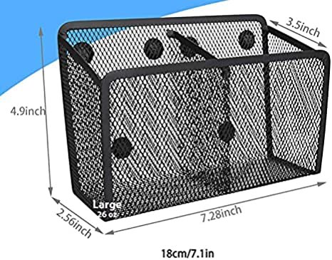 Magnetic Pencil Holder Organizer (Black 2 Comp)