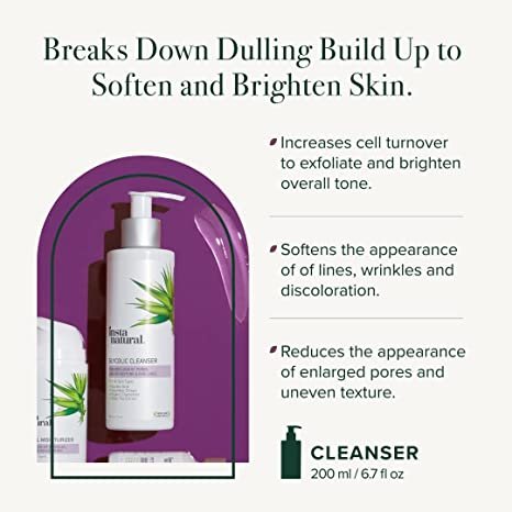 InstaNatural Glycolic Acid Cleanser With Vitamin E and Lactic Acid