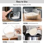 VenDotbi Rice Dispenser, 22-25 Lbs Rice Container with Measuring Cup