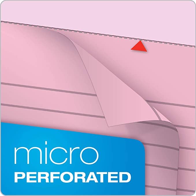 TOPS Prism+ Writing Pads, 5x 8, Perforated, Pink, Orchid, Blue, 50 Sheets, 6 Pack (63016)