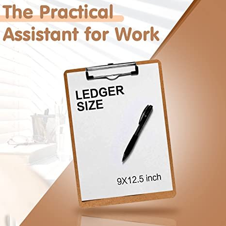 PANDRI 36 Pack Hardboard Office Clipboards