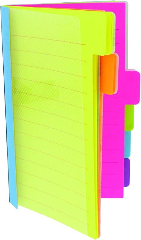 Redi-Tag Divider Sticky Notes,  4 x 6 Inches, Assorted Neon Colors (29500)