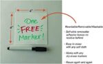 Antvio Dry Erase Sticky Notes for Wall 4x4 inch Pack of 12 with 1 Free Marker Pen