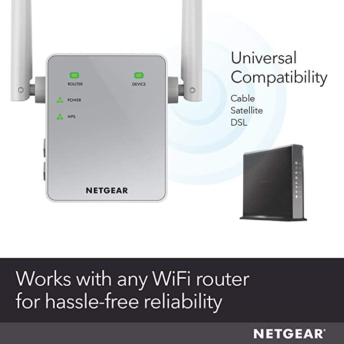 NETGEAR Wi-Fi Range Extender EX3700 - Coverage Up to 1000 Sq Ft and 15 Devices