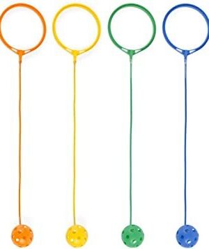Champion Sports Skip Ball Ankle Toy for Kids, Pack of 6, Assorted Colors