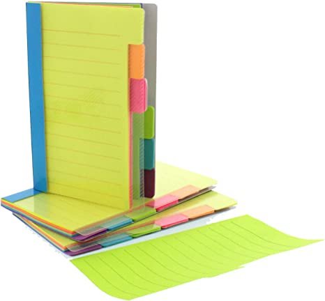 Redi-Tag Divider Sticky Notes,  4 x 6 Inches, Assorted Neon Colors (29500)