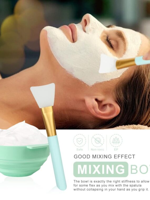 Face Mask Mixing Bowl Set, Plazuria 5 in 1 DIY Facemask Mixing Tool Kit