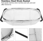 Drainer Filter, Nofaner Stainless Steel Collapsible Kitchen Sink Drain Basket Rack