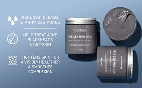 New York Biology Dead Sea Mud Mask for Face and Body with Dead Sea Mud Mask Infused with Lavender  – 8.8 Oz