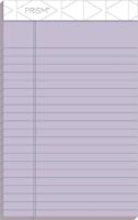 TOPS Prism+ Writing Pads, 5x 8, Perforated, Pink, Orchid, Blue, 50 Sheets, 6 Pack (63016)