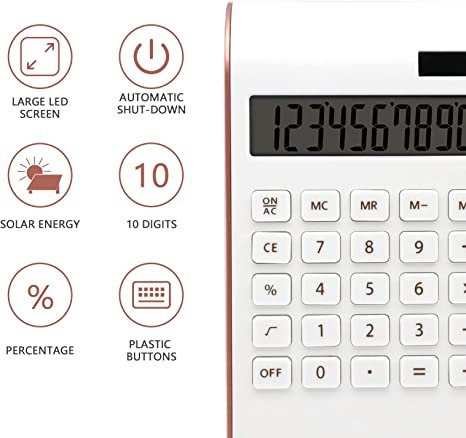Rose Gold Calculator, UPIHO Rose Gold Office Supplies and Accessories