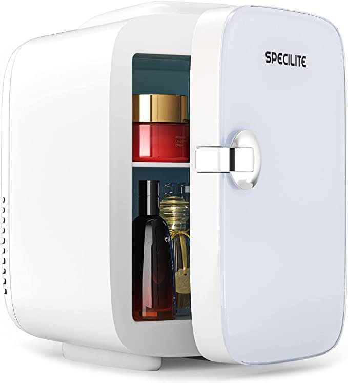 SPECILITE Mini Fridge for Skin Care,  Personal AC/DC Refrigerator for Makeup, Food, Travel, Bedroom