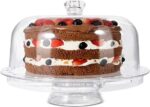 MASTERTOP Cake Stand with Dome Cover - 6 in 1