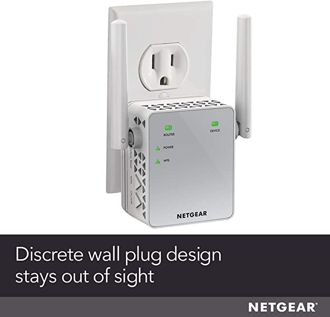 NETGEAR Wi-Fi Range Extender EX3700 - Coverage Up to 1000 Sq Ft and 15 Devices