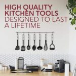 Kitchen Utensils Set 24 Nylon and Stainless Steel Cooking Utensil Set, Non-Stick and Heat Resistant (Black)