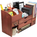 Executive Office Solutions Wood Storage Shelf Rack For Office Supplies, Desk Accessories, or Mail – Cherry