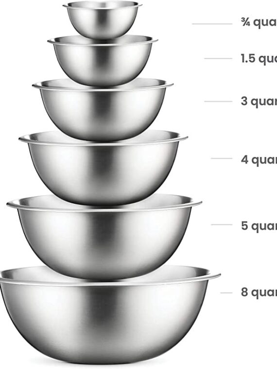 Stainless Steel Mixing Bowls (Set of 6)