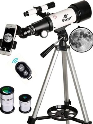 Gskyer Telescope, 70mm Aperture 400mm AZ Mount Astronomical Refracting Telescope for Kids Beginners
