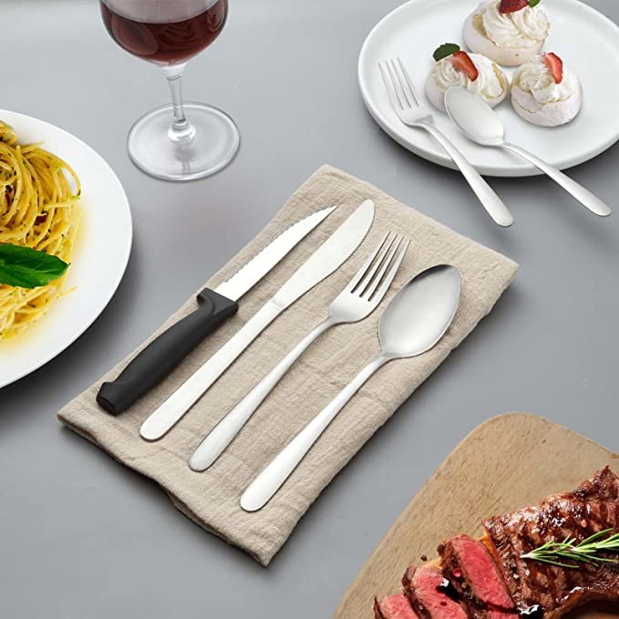 24 Pieces Silverware Set, Pleafind Cutlery Set for 4