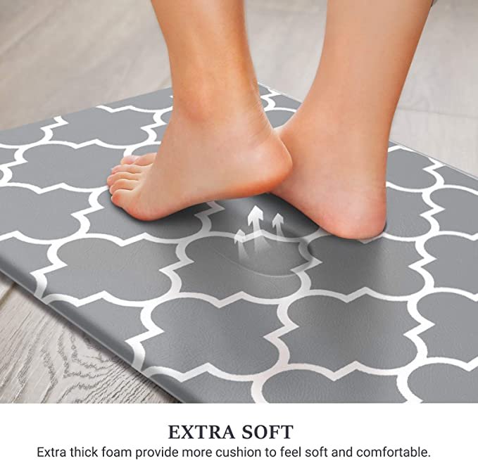 WISELIFE Kitchen Mat Cushioned Anti-Fatigue Kitchen Rug, 17.3"x 59" Waterproof Non-Slip Kitchen Mats