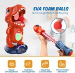 Movable Dinosaur Shooting Toys for Kids Target Shooting Games with 2 Air Pump Gun