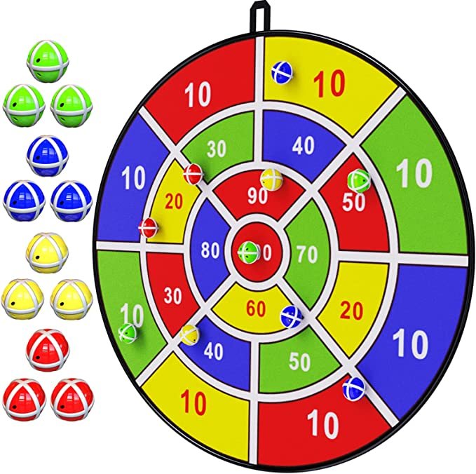29" Large Dart Board for Kids, Birthday Gifts for 3 4 5 6 7 8 9 10 11 12 Year Old Boys Girls
