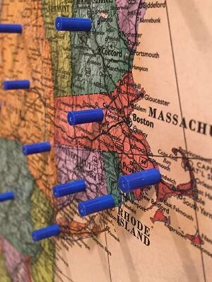 40 Magnetic Pins in Assorted Colors - 4mm x 10mm (Blue)