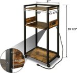 TC-HOMENY 3-Tier Movable Printer Stand with Storage Rolling Floor-Standing