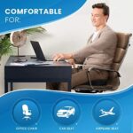 Everlasting Comfort Office Chair Seat Cushion Pillow for Back, Coccyx, & Tailbone Pain Support Pad