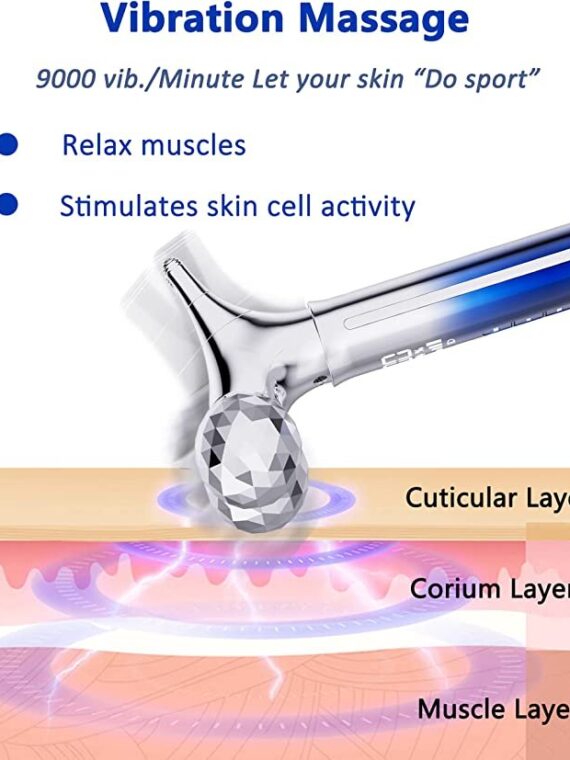 Microcurrent Face Massager Roller, 5D Microcurrent Facial Device Facial Massager Gift for Women