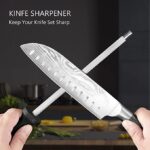 Kitchen Knife Set with Block - 24 pcs Home Essentials High Carbon German Stainless Steel Knives Set