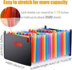Expanding File Folders,  Office Supplies, Desk Organization, Letter Size, 24 Pockets