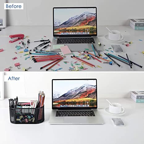 Desk Organizer Mesh Desktop Office Supplies Multi-functional