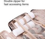 BAGSMART Toiletry Bag Travel Bag with Hanging Hook, Medium Sized