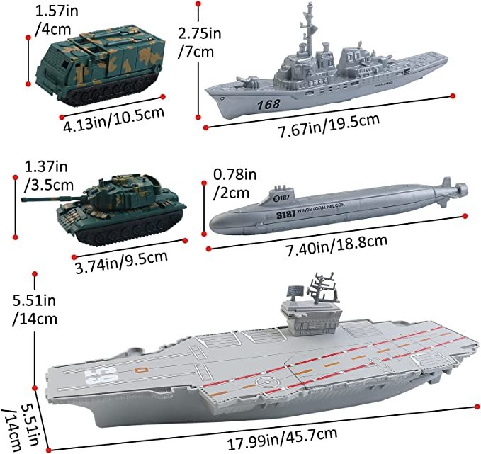 deAO Aircraft Carrier Toy with Scale Model