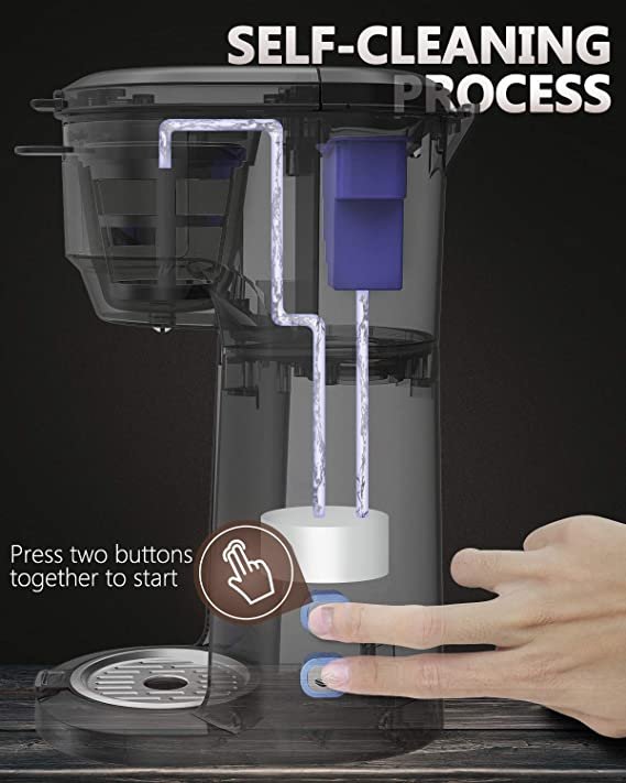 KINGTOO Coffee Maker with Milk Frother for K-Cup Pod