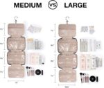 BAGSMART Toiletry Bag Travel Bag with Hanging Hook, Medium Sized