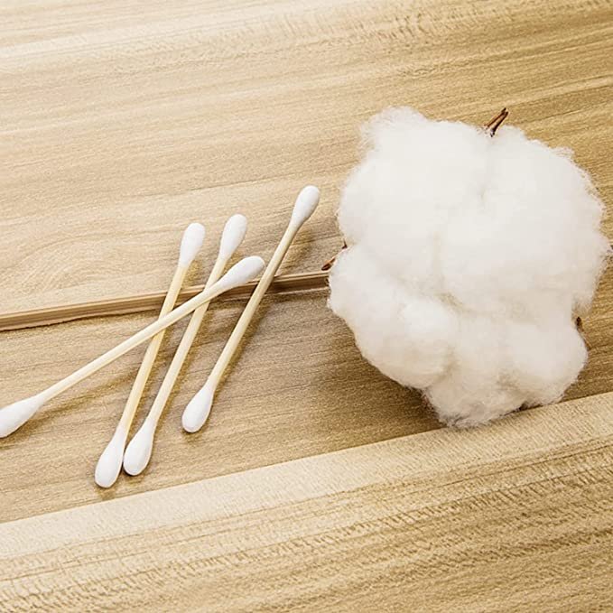 800 Pcs Cotton Swabs, Wooden Cotton Sticks for Ear, Chlorine-Free Hypoallergenic Cotton Swabs for Makeup, Daily Cleaning, Pet Care