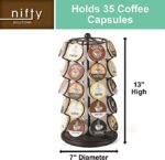 Nifty Coffee Pod Carousel, Spins 360-Degrees, 35 Pod Pack Storage