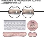 Keyboard Wrist Rest and Mouse Pad Wrist Rest Set with Coasters