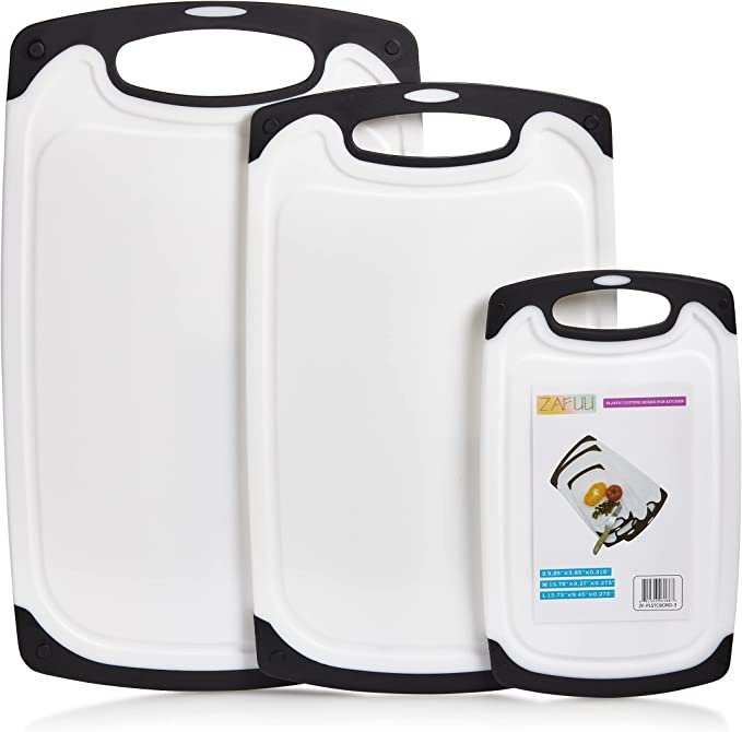 Plastic Cutting Boards for Kitchen 3 Pcs - 3 SIZES