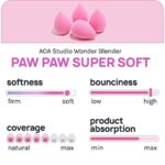 AOA Studio Collection Makeup Sponge Set Makeup Blender Latex Free and High-definition Set of 6 Makeup Blender