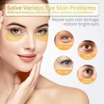 Under Eye Patches - 30 Pairs - 24K Gold Eye Mask- Puffy Eyes & Dark Circles Treatments, Eye Skin Care Pads With Collagen