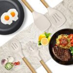 14 Pcs Silicone Cooking Utensils Kitchen Utensil Set - 446°F Heat Resistant  (BPA Free Khaki)