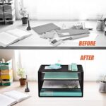 EASEPRES Paper Organizer Tray, 3 Tier , Black