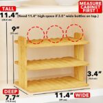 SpaceAid Bamboo Water Bottle Organizer with Labels