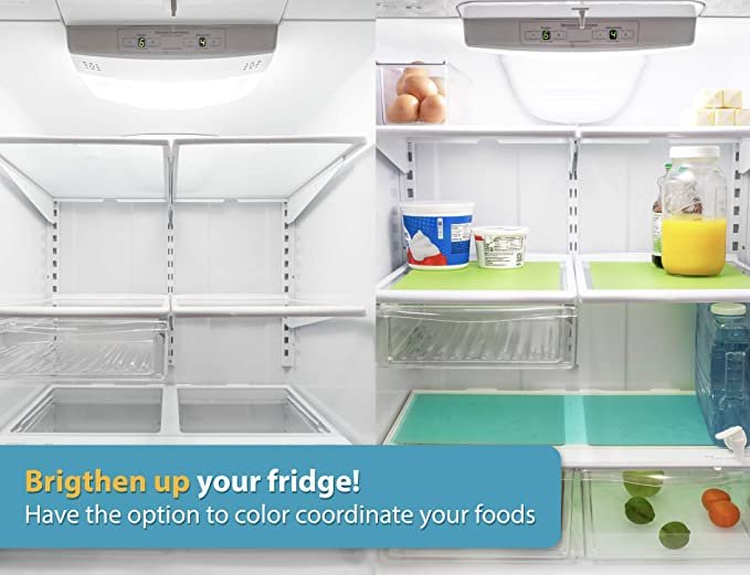 Refrigerator Liners for Shelves by Linda’s Essentials (8 Pack)