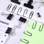 500 Pcs Black Push Pins Set, 5 Style Black Office Supplies for School and Home (Black)